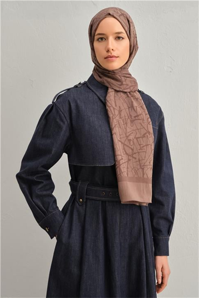 Armine Tencel İpek Kaligrafi Desen Şal 32105