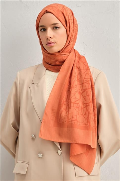 Armine Tencel İpek Kaligrafi Desen Şal 32106