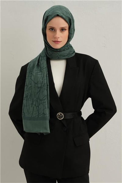 Armine Tencel İpek Kaligrafi Desen Şal 3299