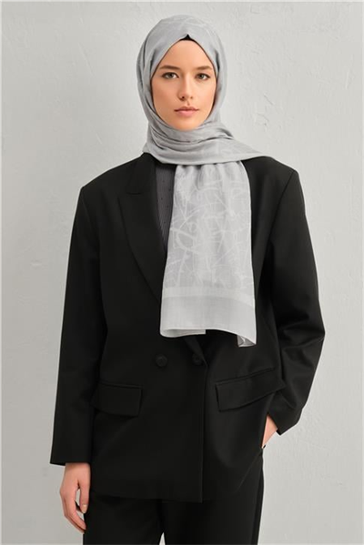 Armine Tencel İpek Kaligrafi Desen Şal 3295