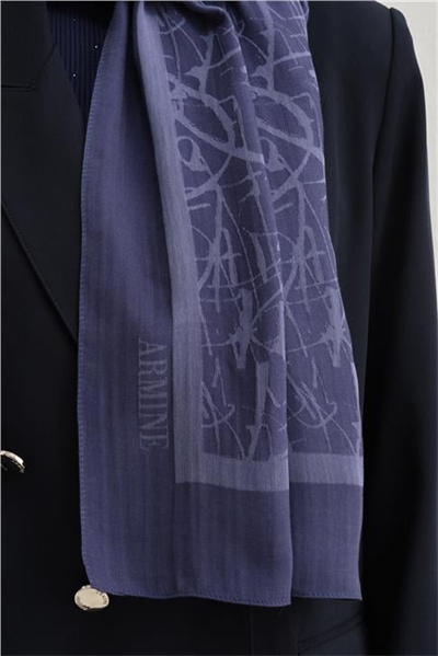 Armine Tencel İpek Kaligrafi Desen Şal 3292