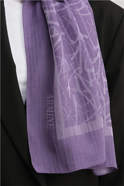 Armine Tencel İpek Kaligrafi Desen Şal 3298
