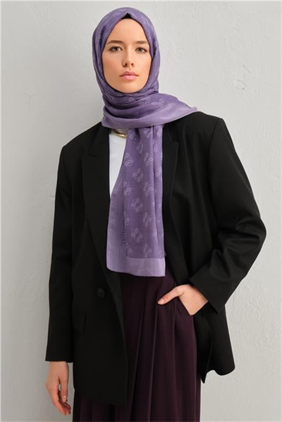 Armine Tencel İpek Minimal Monogram Desen Şal 3298