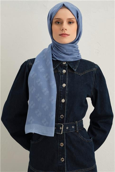 Armine Tencel İpek Minimal Monogram Desen Şal 32113