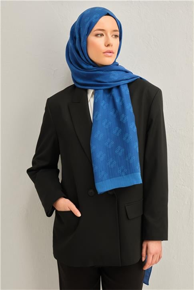 Armine Tencel İpek Minimal Monogram Desen Şal 32115