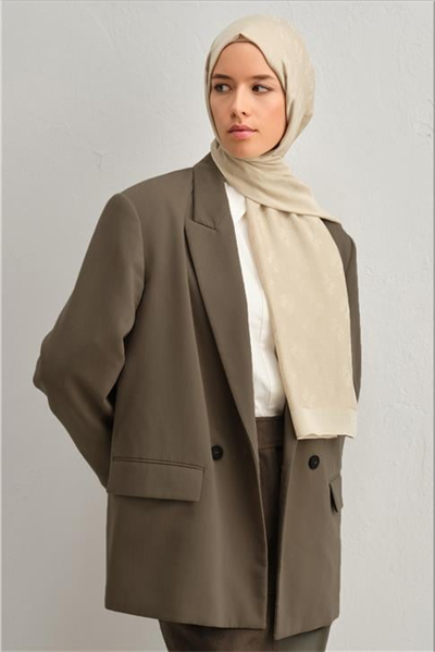 Armine Tencel İpek Minimal Monogram Desen Şal 32101