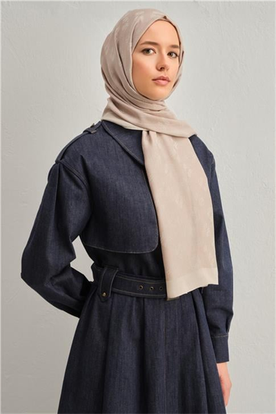 Armine Tencel İpek Minimal Monogram Desen Şal 32103