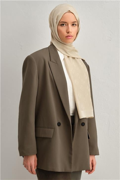 Armine Tencel İpek Minimal Monogram Desen Şal 32101