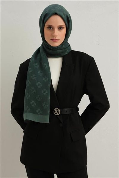Armine Tencel İpek Minimal Monogram Desen Şal 3299