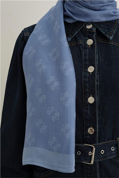 Armine Tencel İpek Minimal Monogram Desen Şal 32113