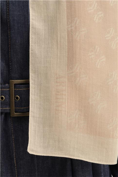 Armine Tencel İpek Minimal Monogram Desen Şal 32102