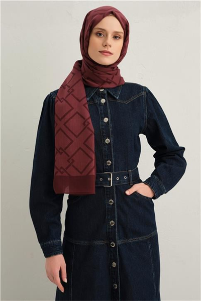 Armine Tencel İpek Zincir Desen Şal 03