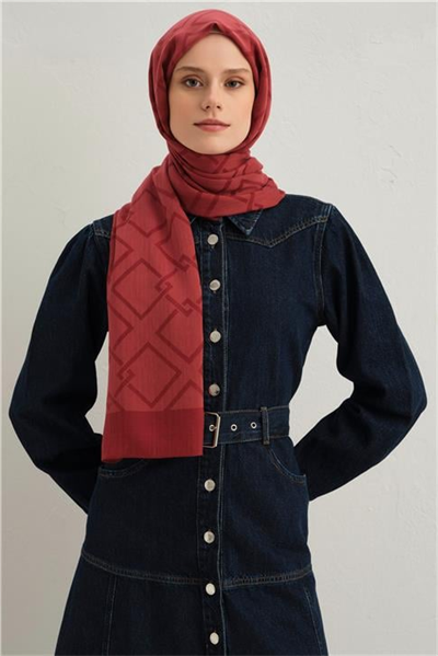 Armine Tencel İpek Zincir Desen Şal 32109