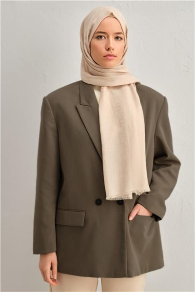 Armine Tencel Yün Geometrik Desen Şal 02