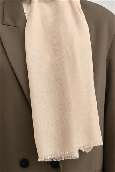 Armine Tencel Yün Geometrik Desen Şal 02