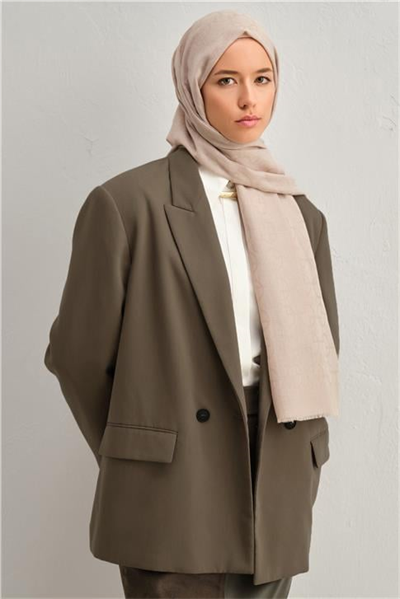Armine Tencel Yün Geometrik Desen Şal 05