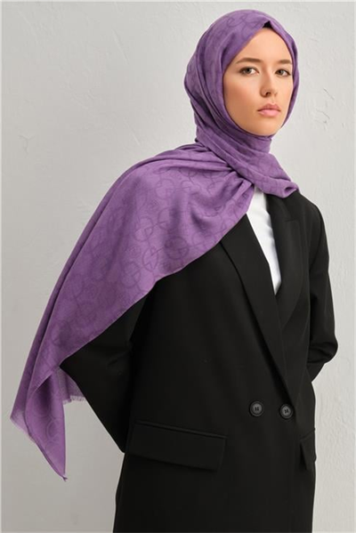 Armine Tencel Yün Geometrik Desen Şal 28