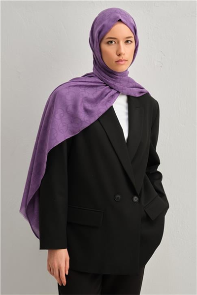 Armine Tencel Yün Geometrik Desen Şal 28