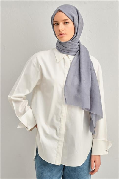 Armine Tencel Yün Geometrik Desen Şal 30