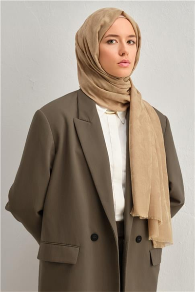 Armine Tencel Yün Monogram Desen Şal 03