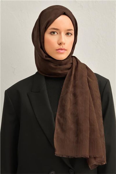 Armine Tencel Yün Monogram Desen Şal 06