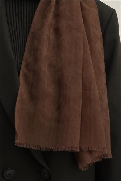 Armine Tencel Yün Monogram Desen Şal 06