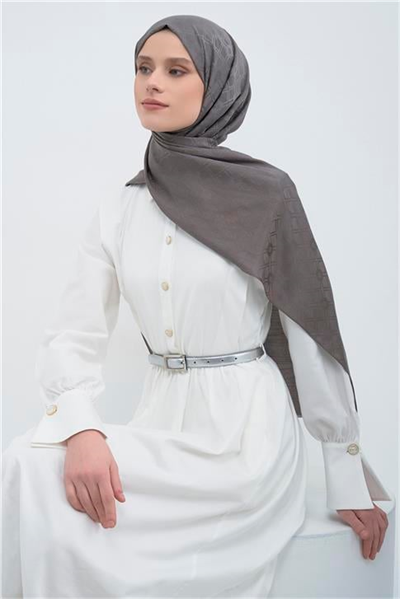 Armine Tencel Yün Monogram Desen Şal 08