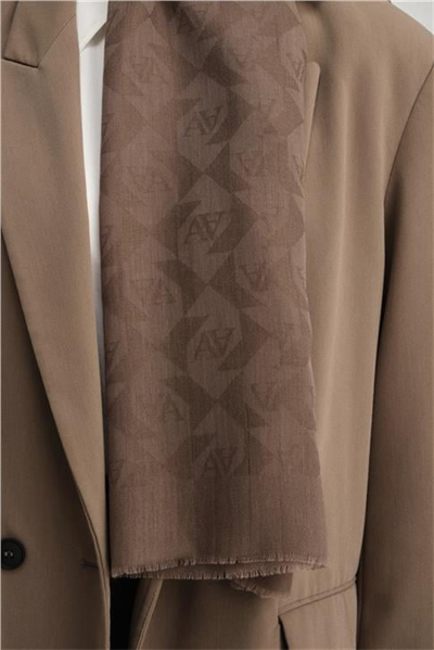 Armine Tencel Yün Monogram Desen Şal 09