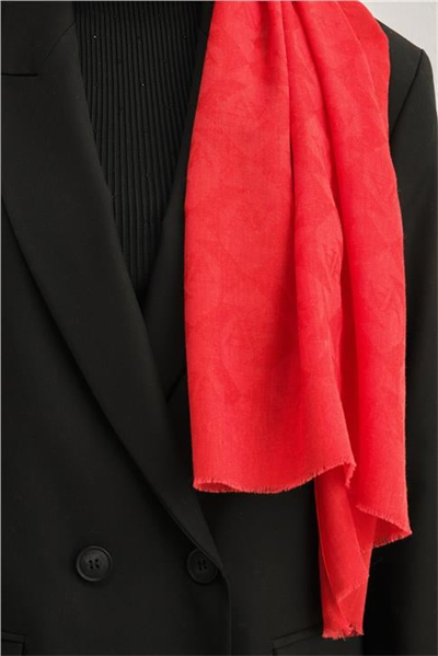 Armine Tencel Yün Monogram Desen Şal 13