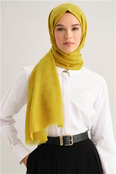 Armine Tencel Yün Monogram Desen Şal 23