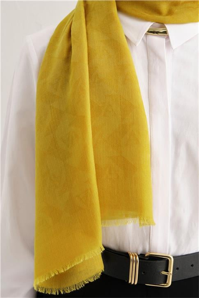 Armine Tencel Yün Monogram Desen Şal 23