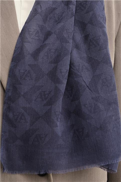 Armine Tencel Yün Monogram Desen Şal 32