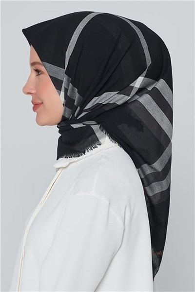 Armine Trend Pamuk Eşarp 00Oa7440 Siyah Krem