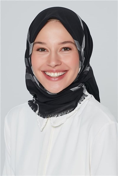 Armine Trend Pamuk Eşarp 00Oa7440 Siyah Krem