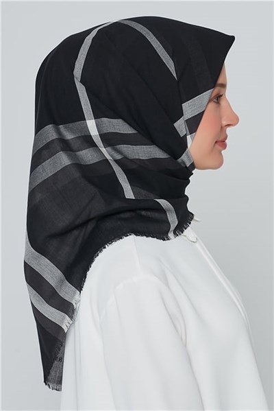 Armine Trend Pamuk Eşarp 00Oa7440 Siyah Krem