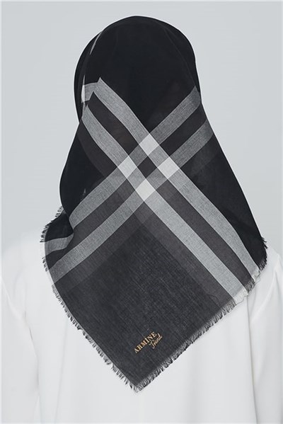 Armine Trend Pamuk Eşarp 00Oa7440 Siyah Krem