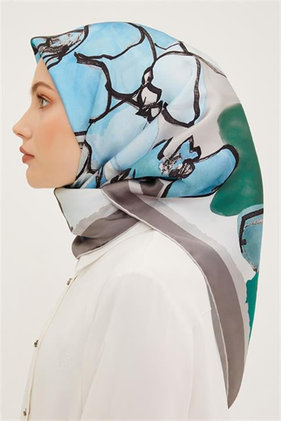 Armine Twill Saf İpek Eşarp 8914D 21