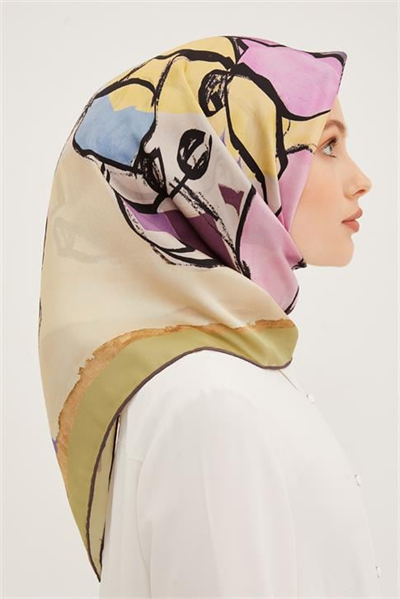 Armine Twill Saf İpek Eşarp 8914D 34