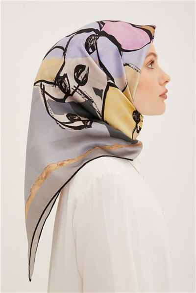 Armine Twill Saf İpek Eşarp 8914D 35