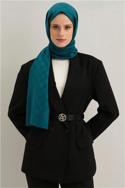 Armine Viscon Kare Desen Şal 01