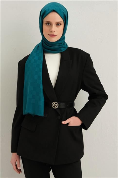 Armine Viscon Kare Desen Şal 01