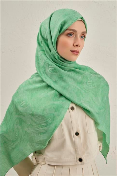 Armine Woolair Dalga Monogram Şal 1 48