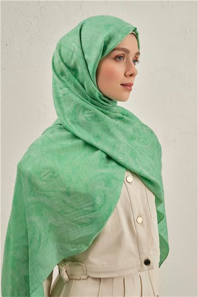 Armine Woolair Dalga Monogram Şal 1 48