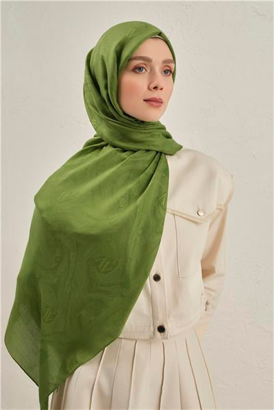 Armine Woolair Dalga Monogram Şal 1 73