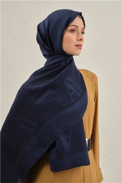 Armine Woolair Harf Monogram Şal 2 02