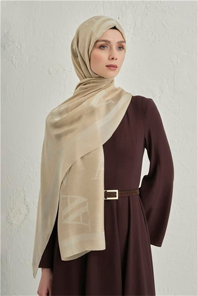 Armine Woolair Harf Monogram Şal 2 04