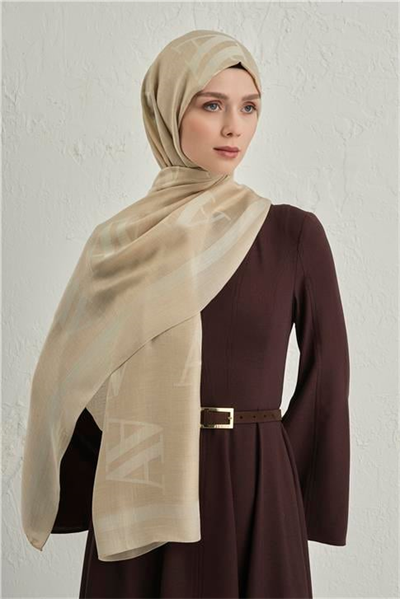 Armine Woolair Harf Monogram Şal 2 04