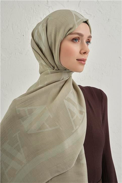 Armine Woolair Harf Monogram Şal 2 07