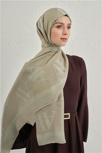 Armine Woolair Harf Monogram Şal 2 07