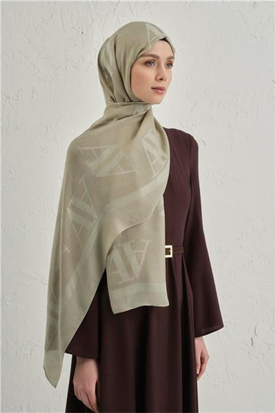 Armine Woolair Harf Monogram Şal 2 07